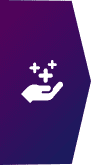 An icon with a hand holding a plus sign, perfect for online solutions.