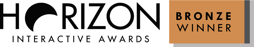 Logo of the Horizon Interactive Awards highlighting "Development Success Stories" with a "bronze winner" badge.