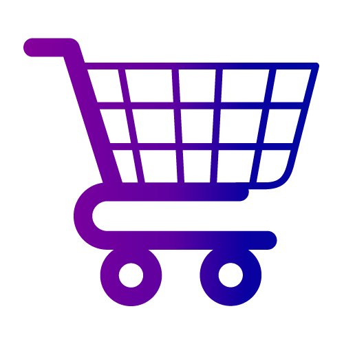 A purple shopping cart icon for training industries.