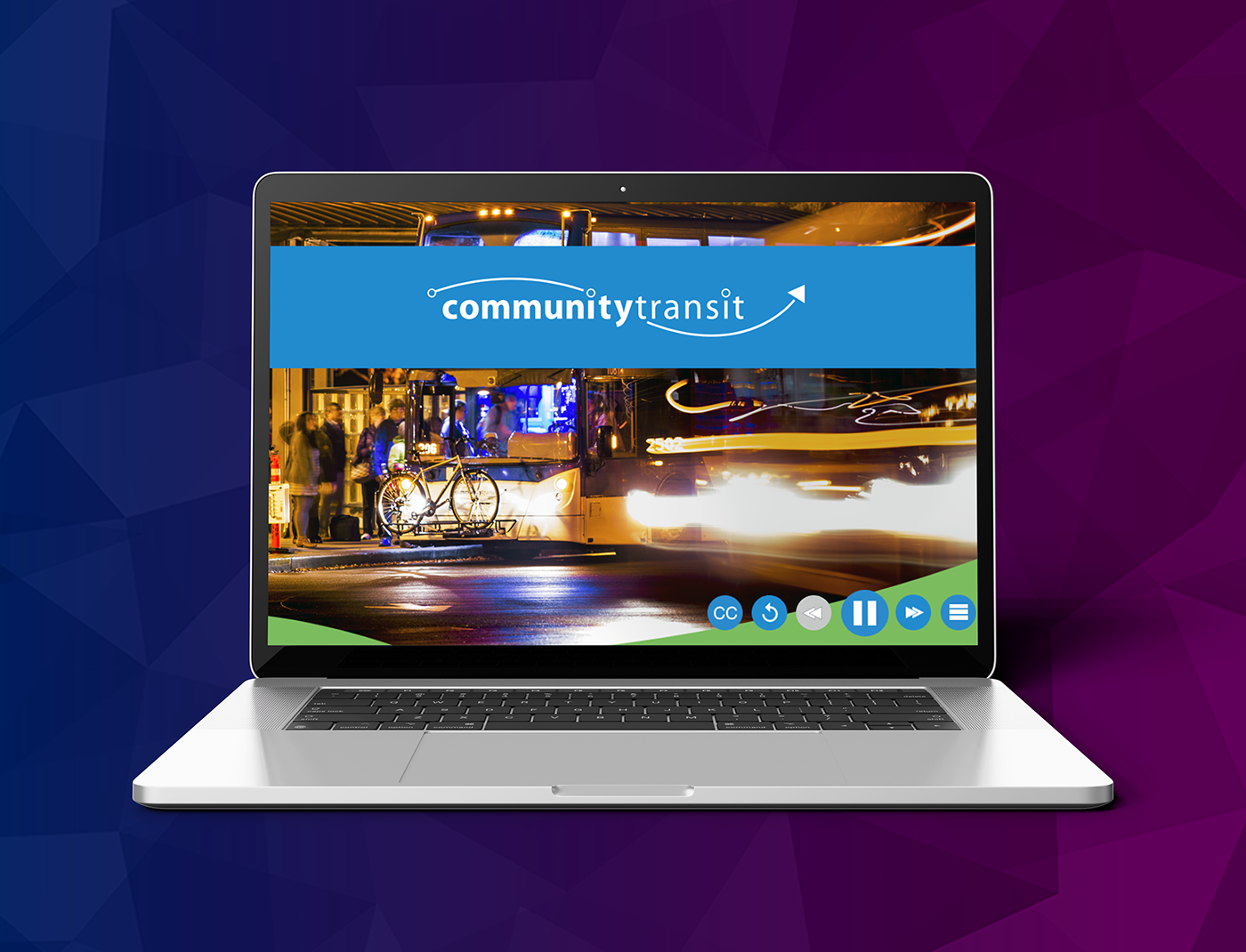An image of a laptop with the word community on it, used for Compliance Training Program.